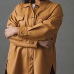 Anthropologie Maeve Faux Leather Shirt Jacket Photo 3