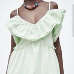 ZARA Eyelet Ruffle Midi Dress M Photo 1