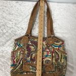 Y2k paisley shoulder handbag purse cotton & linen blend Photo 2