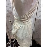 Cream Lace Halter Neck Mini Dress with Criss Cross Back White Size undefined Photo 7