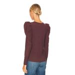 Nation Ltd  Romy Long Puff Sleeve in Garnet Burgundy Dark Romantic Small Photo 1