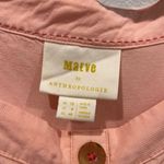 Anthropologie MAEVE Peach Alanis Linen Blend Boat Neck Button Up Shirt Photo 1