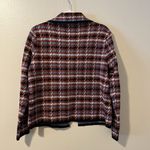 Tahari  Blazer Cardigan Sweater Houndstooth Color Career Business Preppy Academia Photo 4