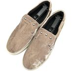Rebecca Minkoff Noelle Beige Cream Studded Velvet Slip On Sneakers 9.5 Photo 1