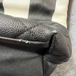 Betsey Johnson Tote Bag Striped Quilted Chain Strap Heart Charm Large Purse Photo 2