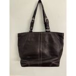 Coach  Black Soft Milled Leather Tote Bag Purse Hamilton Y2K Womens F13083 Photo 1