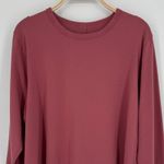 Lululemon Classic Fit Cotton Blend Long Sleeve Shirt Brier Rose Size 14 Athletic Photo 4