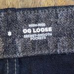 Old Navy  Black Metallic Straight Leg Pants Size 8 Metallic OG Loose Jeans Photo 6