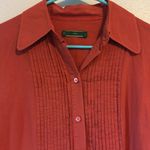 Oilily Burnt Orange Red Button Down Shirt Size 38 Photo 4