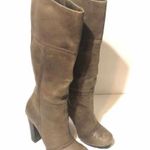 Luca Stefani Leather Tall Boots in Mocha Brown Size 7 Photo 2