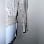 Adam Lippes  V Neck Heather Grey Bamboo Cashmere Blend Pullover Sweater EUC Sz‎ S Photo 2