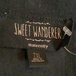 Sweet Wanderer  Black Button Short Sleeve. Maternity size 2X Top New Photo 5