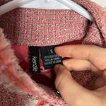 Kenzie pink silk tweed longline jacket with sequined fringe trim size 8 Photo 10