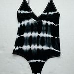 Olivaceous tie dye strappy v neck bodysuit in size medium Photo 1