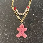 Betsey Johnson NWT  Pink Multi Glitter Rhinestone‎ Gingerbread Ornament Necklace Photo 7