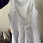 Pearl lined white dress graduation wedding event size 0 Photo 3