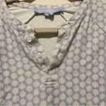 Hill House  Blue and White Scalloped Blouse medium Photo 5