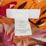 H&M  A-Line Skirt Double Slit Orange Floral‎ Long Skirt Size Small Photo 3
