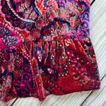 Cynthia Steffe Women's Red Velvet Burnout Ruffled Skirt Size 4 Photo 3