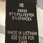 Alyx Dresses Zebra Print Black Cream Sleeveless Sheath Dress W/ Pockets Size 16 Photo 4