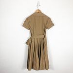 Diane Von Furstenberg  KALEY Cotton Wrap Dress  Size 6 Tan Utility Fit & Flare Photo 12
