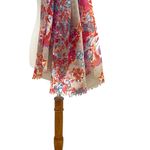 Boutique Floral Blanket Scarf Beige One Size Photo 3