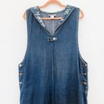 VTG HAIKS Womens Denim Maxi Dress XL Nautical Lighthouse Painted 90s Coastal Blue Size undefined Photo 1