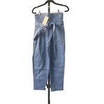 Women's High Waist Blue Trousers with Belt Size 0 Photo 1