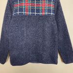 Vera Bradley Pullover Teddy Fleece Jacket Plaid Quilted Women Quarter Zip Small Photo 5