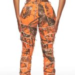 Rockstar Vibrant Orange and Black Jeans with Distressed Details Size XS Photo 15