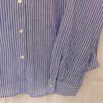 Lilly Pulitzer Seaview Pinstripe Point Collar Long Sleeve Button Down Blouse Photo 7