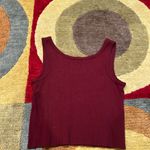 Brandy Melville / John Galt Ribbed Sheena Crop Tank Top Maroon Burgundy One Size Photo 2