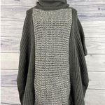 Justin & Taylor Chunky Knit Poncho Sweater Womens One Size Funnel Neck Relax Fit Brown Photo 0