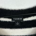 Torrid Rainbow Stripe Eyelash Fuzzy Pullover Sweater Size 1 Photo 3