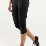 Lululemon  Cropped Legging 6 Run For Your Life Black & Gray Ruched Detail Photo 12