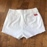 Dickies Girl Juniors' High Rise Fray white shorts size 7 28 waist Photo 7