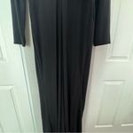 La Femme • Formal Gown Dress • Black • Ruched • Long Sleeve • Size 12 • Slit Photo 7
