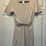 l*space L* Dress Cream Cotton Light Short Sleeve Front Twist Knit Womens Size XS Photo 0