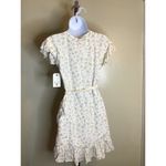 Billabong  Women floral Wrap Dress NWT Mini Floral Yellow Dress Boho Cowgirlcore Photo 2