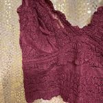 Free People FP One Amina Longline Bralette Maroon Acai Small NWT Photo 2
