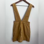 We The Free  Free People Mallory Golden Overall Denim Mini Dress Sz 0 Photo 3