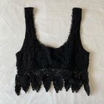 Solemio Black Crotchet Crop Top Photo 0