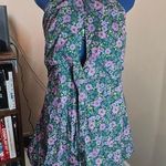 Free People Womens Lyla Halter Tunic Green Top Floral Keyhole NWOT Photo 0