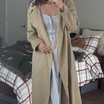 Max Mara studio beige wool cashmere blend wrap coat Photo 0