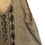 Anthropologie Akemi + Kim Suva Beaded Peplum Dip Dyed Tank Top Tan Black Medium Photo 6