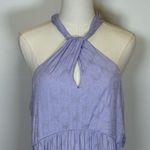 Anthropologie ‘Lavinia’ Halter Blouse Lilac Boho Sleeveless Women’s Size Large Photo 4