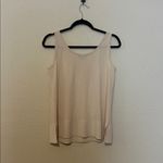 Misook  | Classic Knit V-Neck Tank in Cream Size Medium Quiet Luxury Staple Piece Photo 5