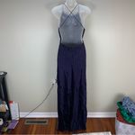 Zum Zum Purple Velvet Detail Criss Cross Open Back Prom Dress Gown size 11 / 12 Photo 3