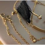 Boutique NEW Boho Bracelet Set - Gold Tone Chains, Tassel, Rhinestone Accents, Adjustable Photo 10