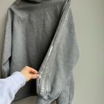 Urban Outfitters $5/$25 Jewel Silver Stone Sleeve Oversized Hoodie Size Medium Photo 6
